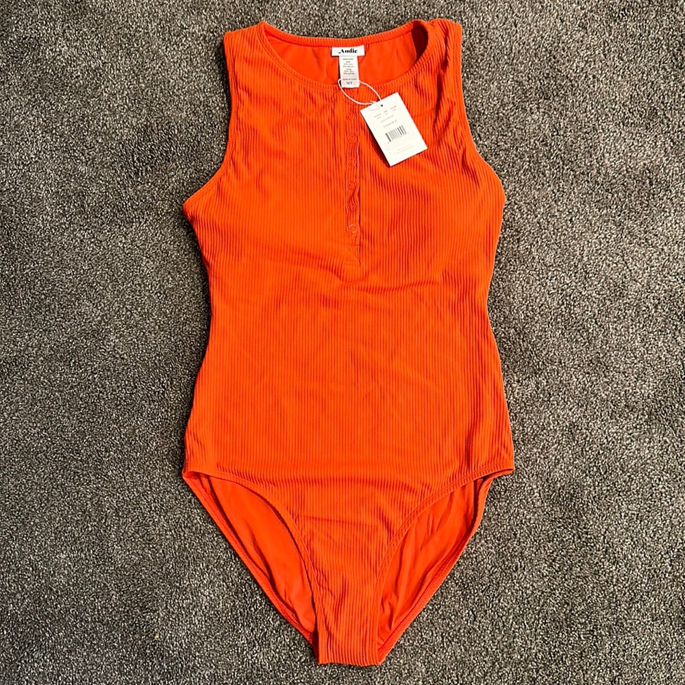 NWT Andie The Malibu One Piece - Ribbed - Siren - Long Torso
